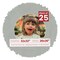 Light Grey Suede Mat Board for 32x32 Frames - Circle Opening for 26x26 Photos